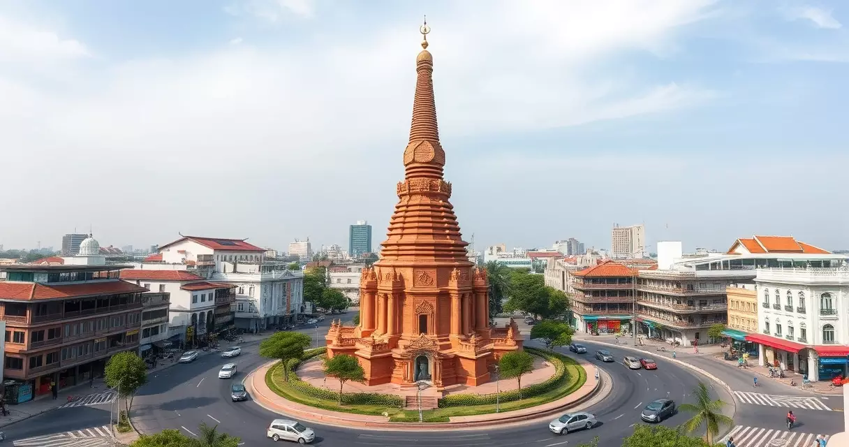 ရန်​ကုန်​မြို့​လယ်​လမ်း​ဆုံ​တွင် ​တည်​ရှိ​သော ​ဆူး​လေ​ဘု​ရား​နှင့် ​ကို​လို​နီ​ခေတ် ​အ​ဆောက်​အ​အုံ​များ
