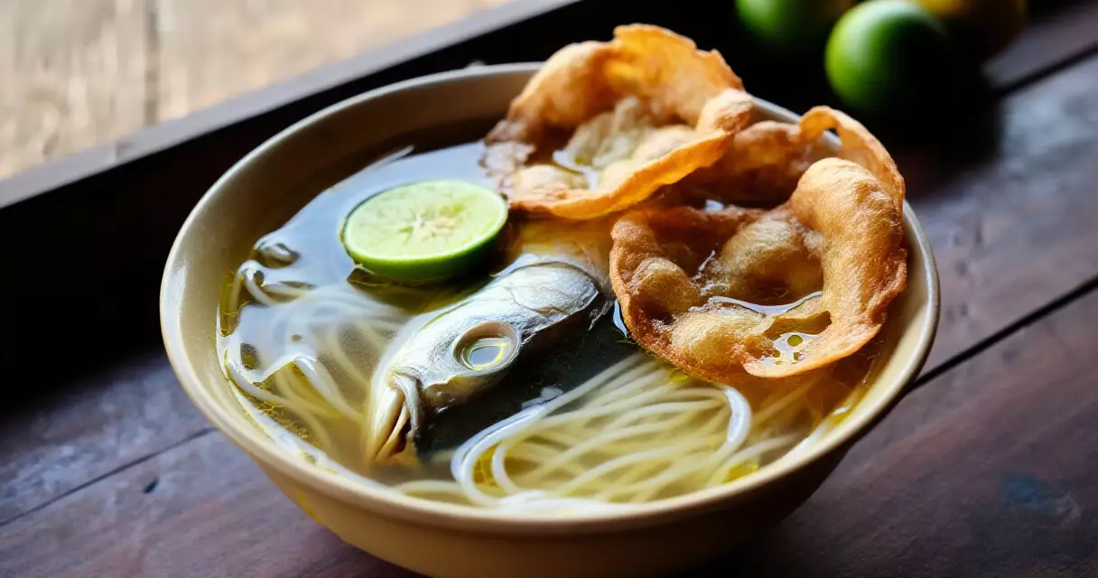 မြန်မာ့ နံနက်စာ မုန်ဟင်းခါး – ငါး ဟင်းရည်နှင့် ခေါက်ဆွဲ