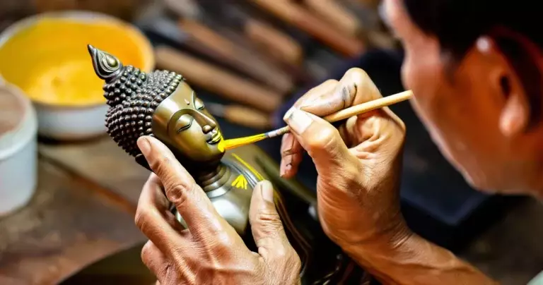 ရန်ကုန်ရှိ ရှေးဟောင်း ရုပ်ထု နှင့် ပုဆိုးရောင်ထိုး - ဘာသာရေး သင်္ကေတနှင့် ပြုလုပ်နည်း