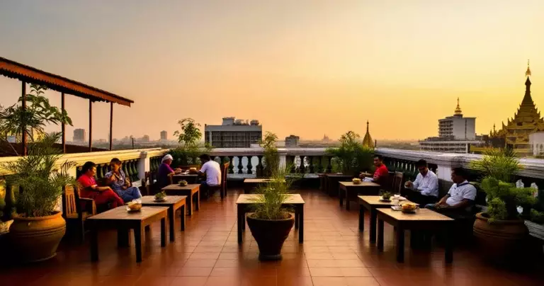 ရန်ကုန် ညနေစားသောက်ယဉ်ကျေးမှု ပြောင်းလဲ — ၂၀၂၆ ဇူလိုင်အထိ ခေါင်မိုးပေါ် အပြင်ဆိုင် ၄၀ ကျော် ပေါ်ထွက်
