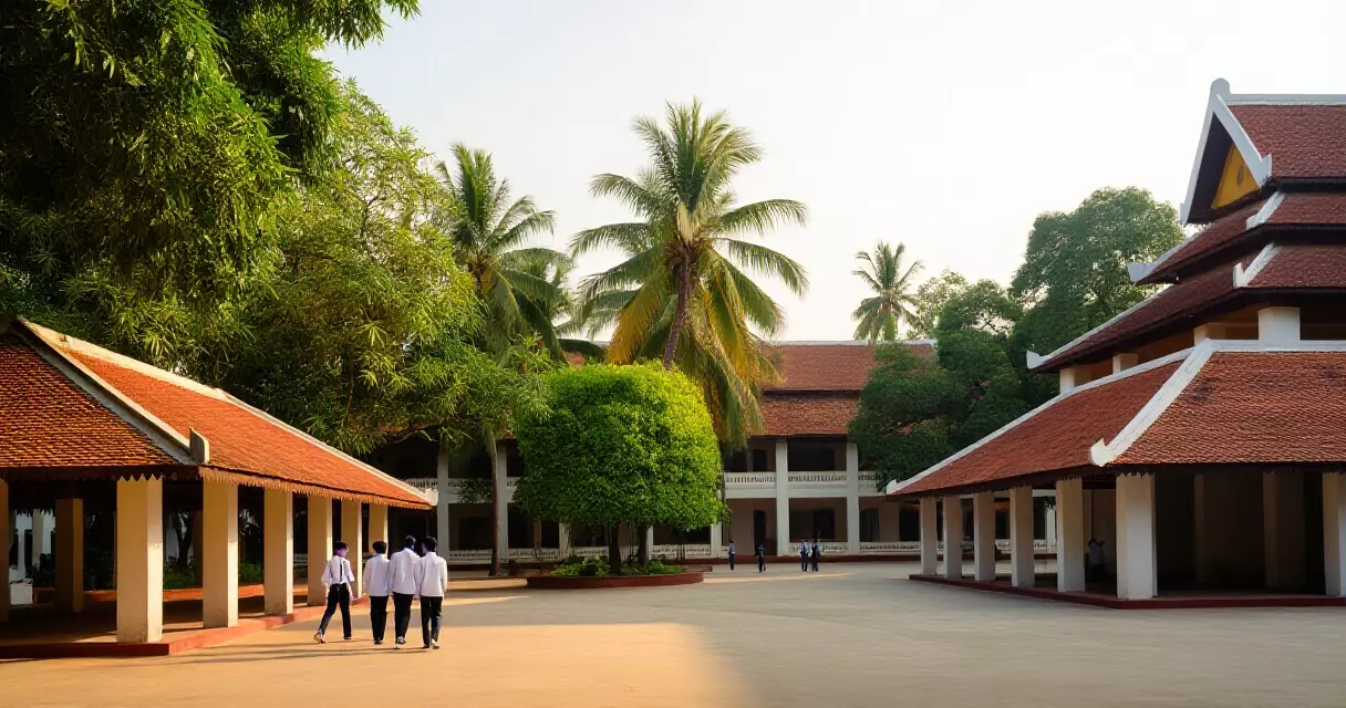 ရန်ကုန် အနုပညာနှင့် ယဉ်ကျေးမှု တက္ကသိုလ် ကျောင်းဝင်းရှိ ရိုးရာဗိသုကာပုံစံ