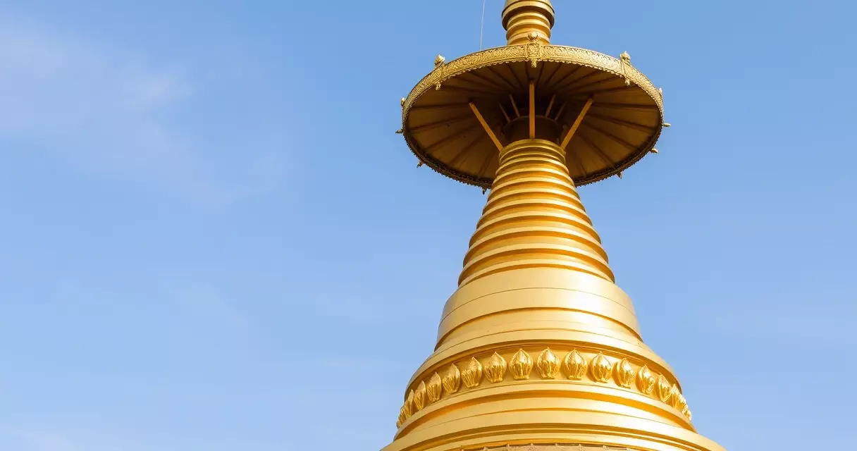 ရွှေတိဂုံစေတီ၏ ခေါင်းလောင်းပုံ ကိုယ်လုံးနှင့် ထီးတော် အနီးကပ် ရုပ်ပုံ