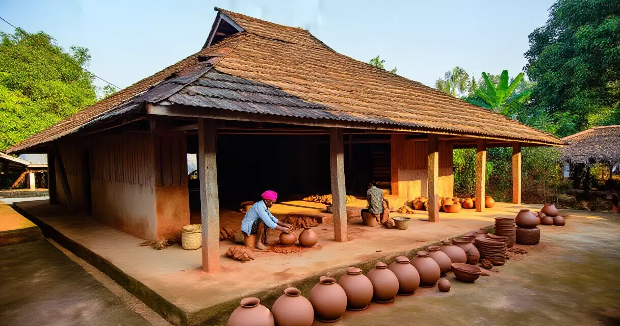 တွံတေးမြို့နယ် ရိုးရာ အိုးထည် လုပ်ငန်းခွင် မြင်ကွင်း