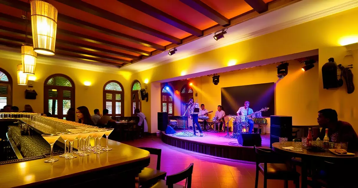 Mango Bar Yangon ၏ အတွင်းပိုင်း အဆင်အပြင်နှင့် live music အစင်းအမြင်
