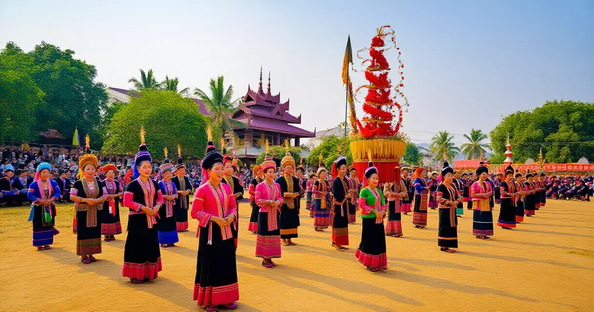 ရန်ကုန်မြို့ တိုင်းရင်းသားလူမျိုးများ ရိုးရာပွဲတော် အရောင်စုံ ဝတ်ဆင်မှု