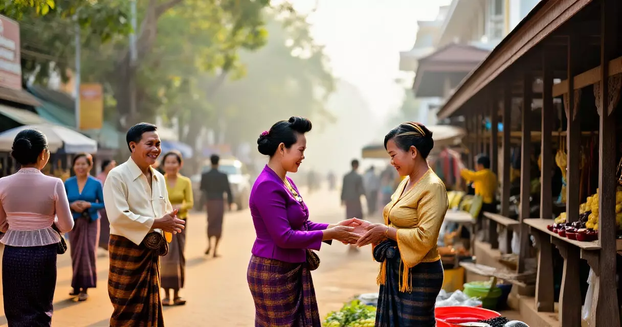 မြန်မာနိုင်ငံတွင် ကောင်းသောအမူအကျင့်ဖြင့် ဆက်ဆံနေကြသောပြည်သူများ