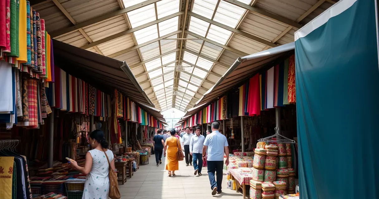 ရန်ကုန် ဗိုလ်ချုပ်ဈေးအတွင်း ဆိုင်ခန်းများ စီတန်းနေပုံ